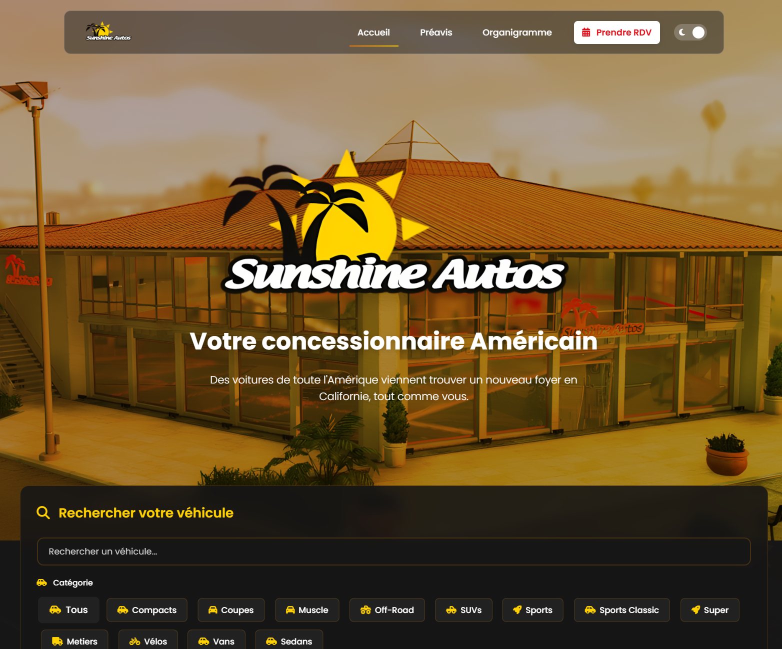 Projet Sunshine Autos